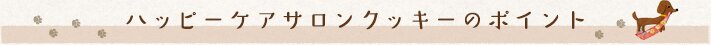 ハッピーケアサロンクッキーのポイント